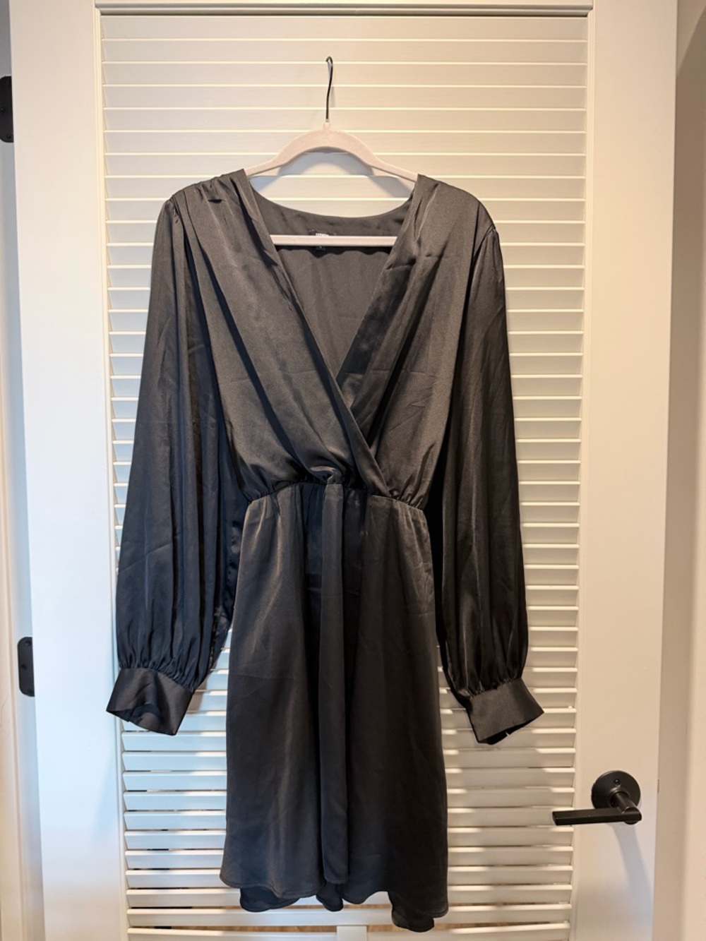 Express Black Satin-Look Dress